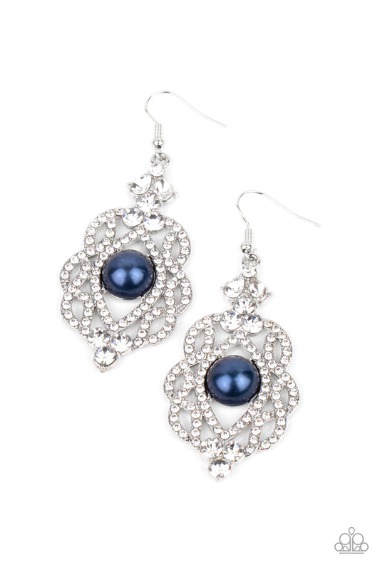 Paparazzi Rhinestone Renaissance - Blue Earrings