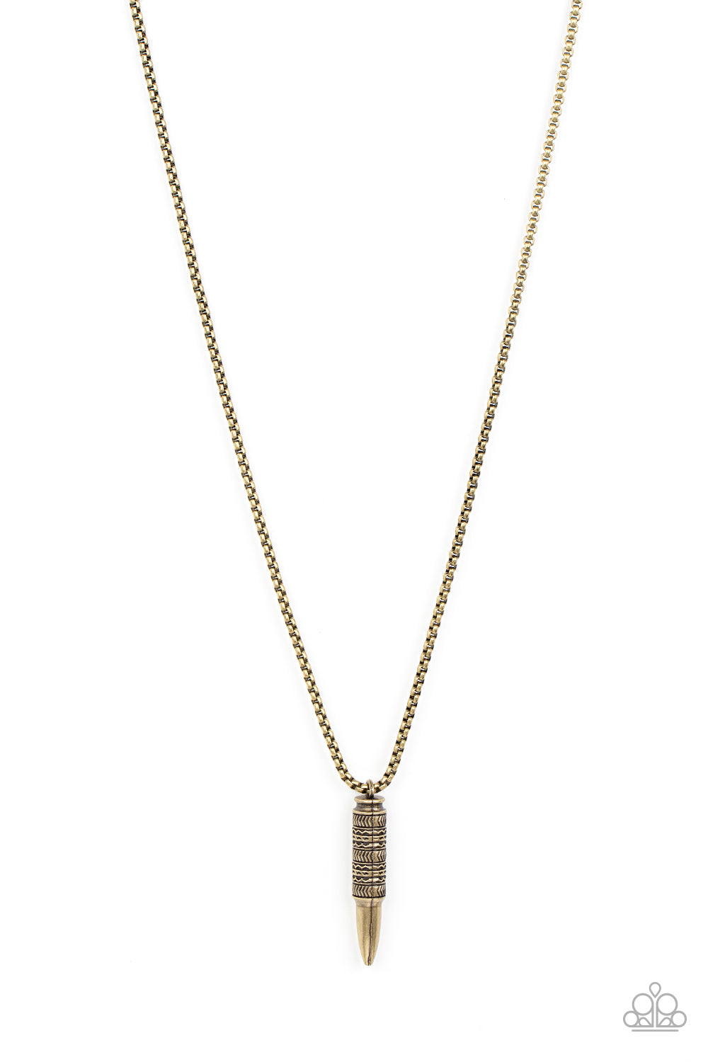 Paparazzi Highland Hunter - Brass Men's Necklace