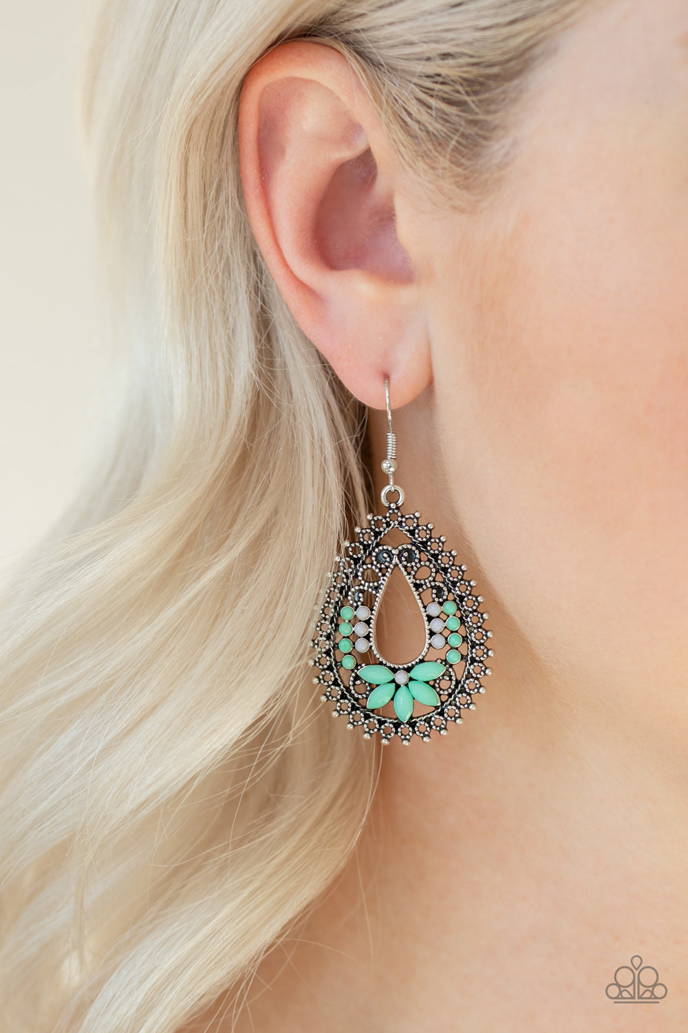 Paparazzi Atta-GALA - Green Earrings