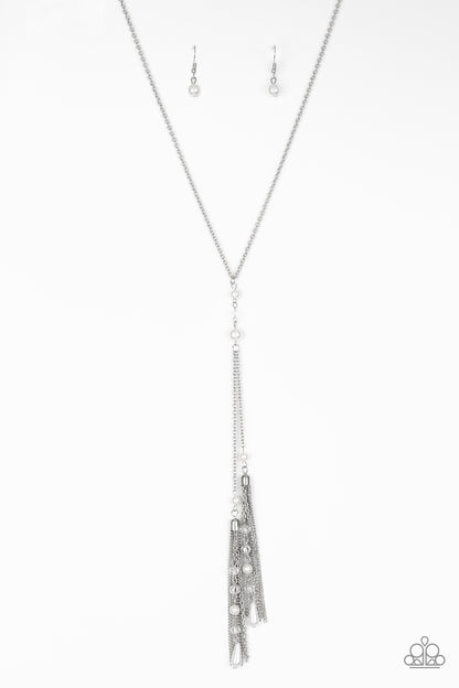 Paparazzi Timeless Tassels - Silver Necklace