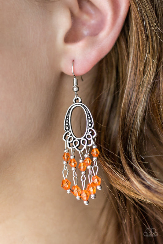 Paparazzi Not The Only Fish In The Sea - Orange Earrings