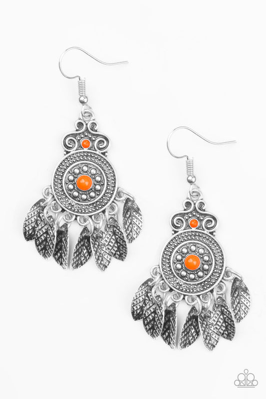 Paparazzi Lower East WILDSIDE - Orange Earrings