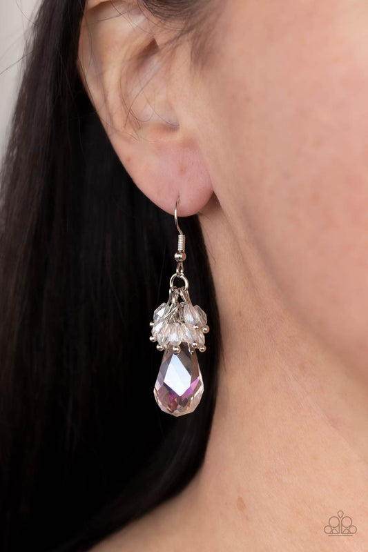 Paparazzi Well Versed In Sparkle - White Earrings