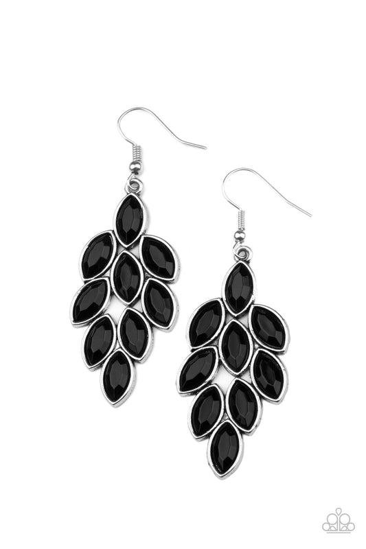 Paparazzi Flamboyance Foliage - Black Earrings