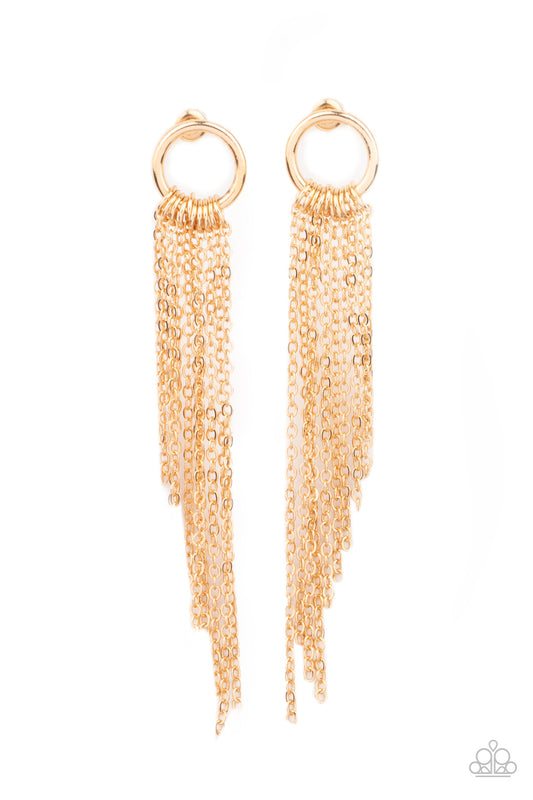 Paparazzi Divinely Dripping - Gold Earrings