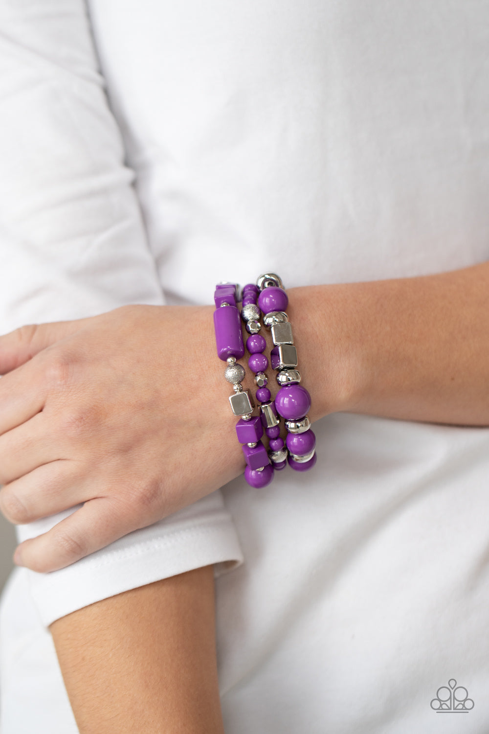 Paparazzi Perfectly Prismatic - Purple Bracelet