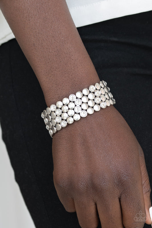 Paparazzi Scattered Starlight - White Bracelet