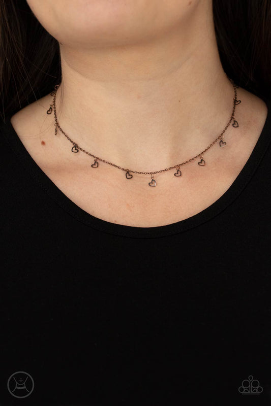 Paparazzi Charismatically Cupid - Copper Choker Necklace