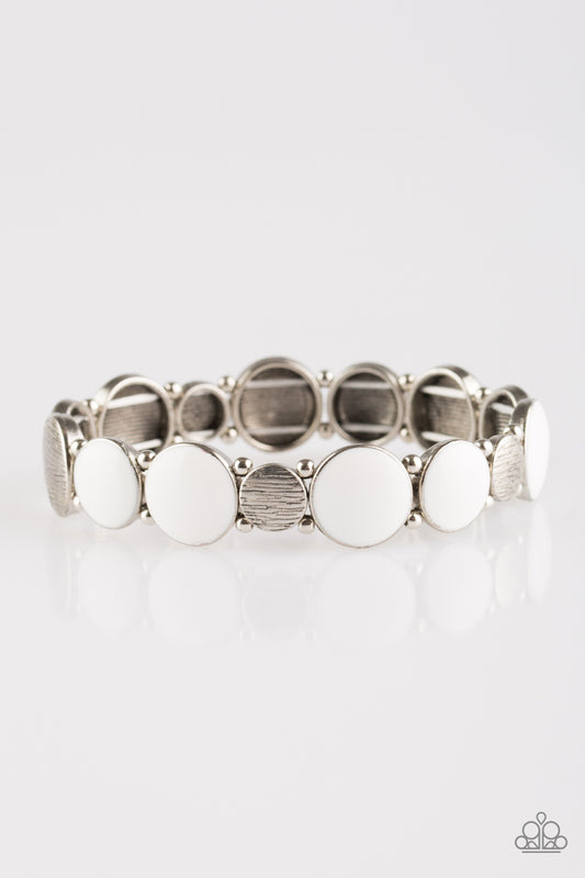 Paparazzi Bubbly Blast - White Bracelet