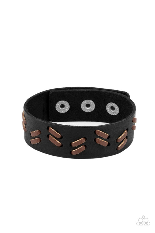 Paparazzi Suburban Wrangler - Black Men's Urban Bracelet