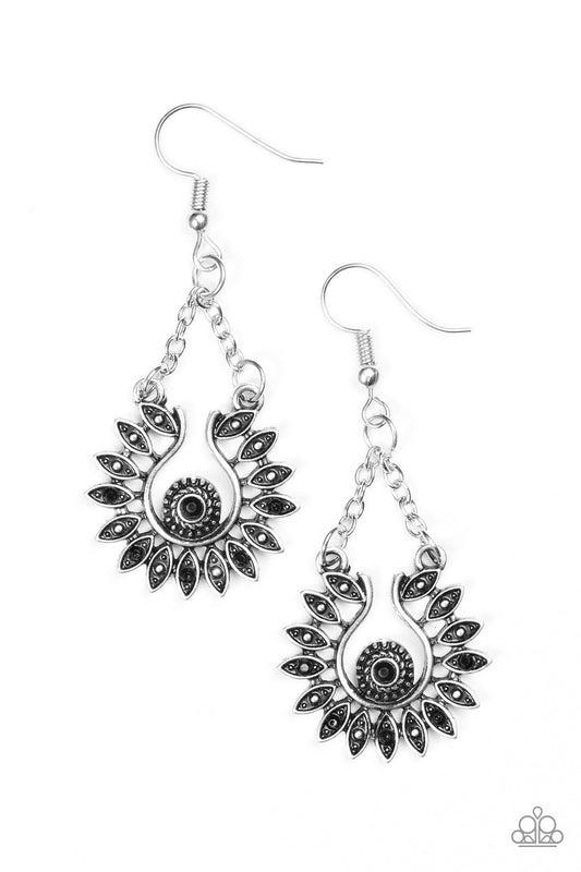 Paparazzi Cancun Can-Can - Black Earrings