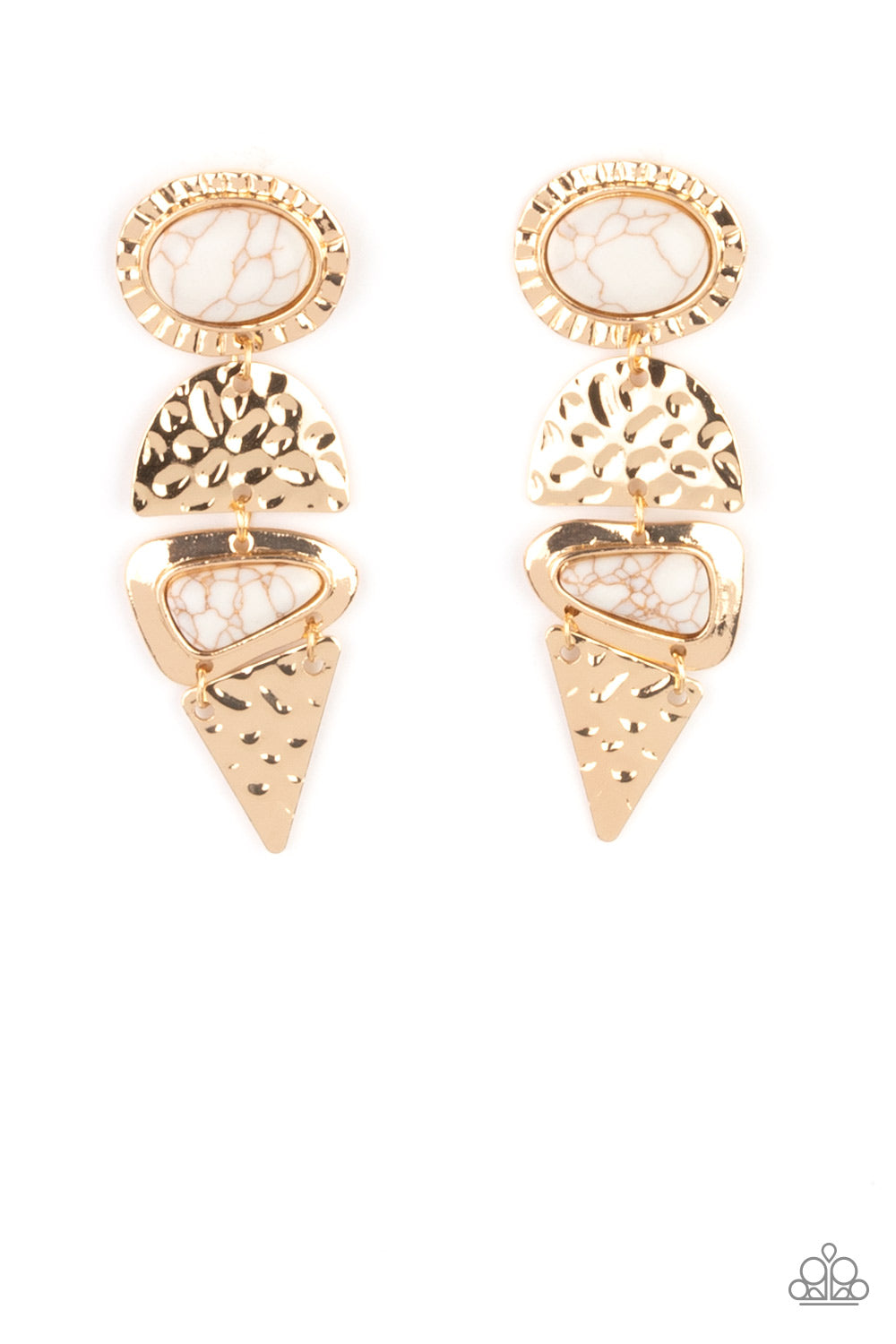 Paparazzi Earthy Extravagance - Gold Earrings