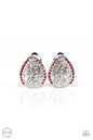 Paparazzi Garden Date - Red Clip-On Earrings