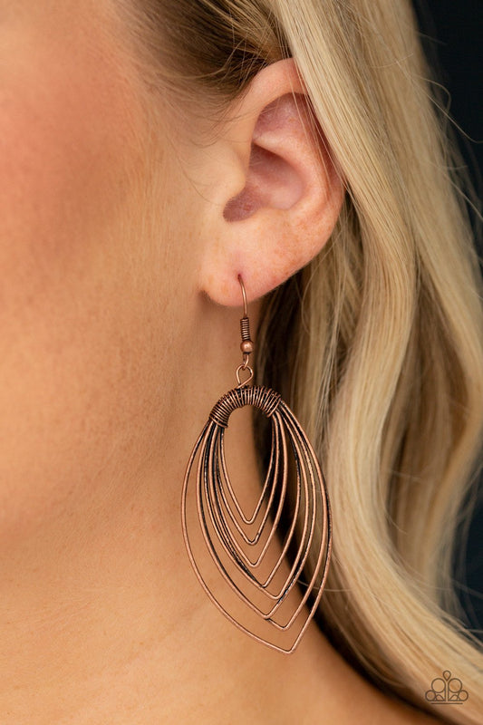 Paparazzi Walkabout Ware - Copper Earrings