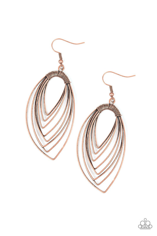 Paparazzi Walkabout Ware - Copper Earrings