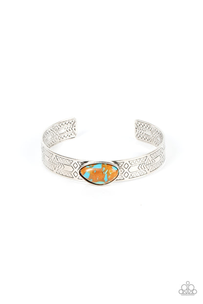 Paparazzi Gobi Glyphs - Brown Blue Bracelet