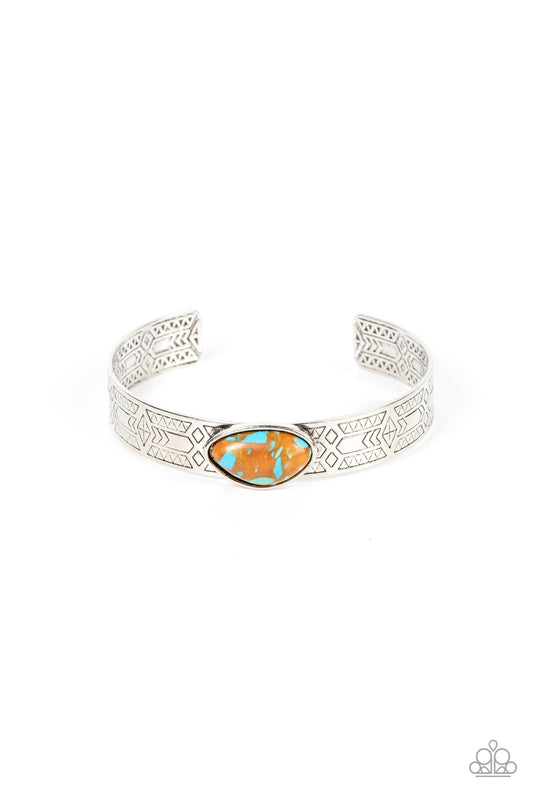 Paparazzi Gobi Glyphs - Brown Blue Bracelet