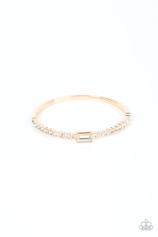 Paparazzi Party Crashing Couture - Gold Bangle Bracelet