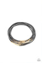 Paparazzi Stretch Your Boundaries - Black Gold Bracelet
